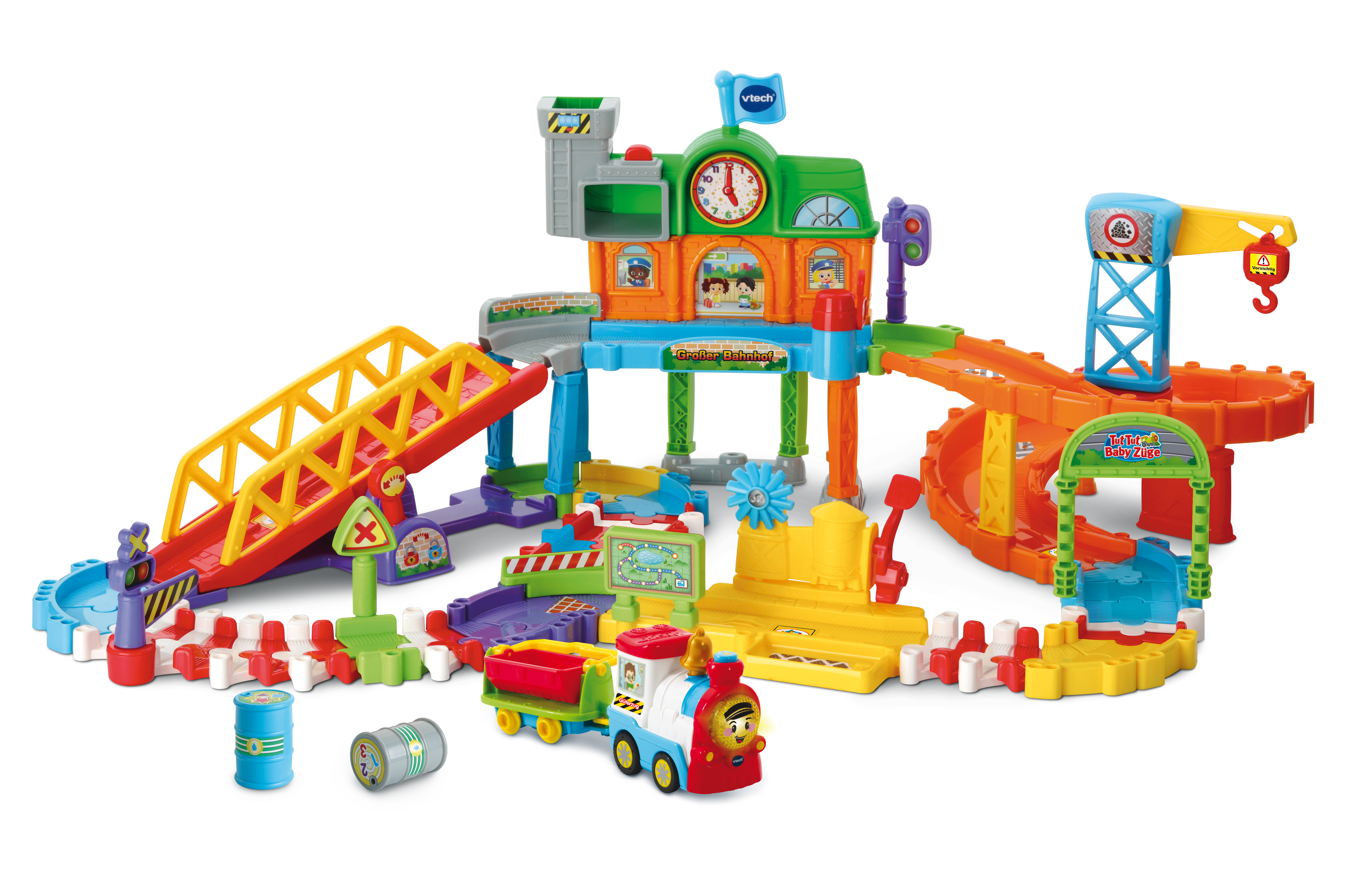 VTECH Tut Tut Baby Züge - Großer Bahnhof Spielzeugauto, Mehrfarbig