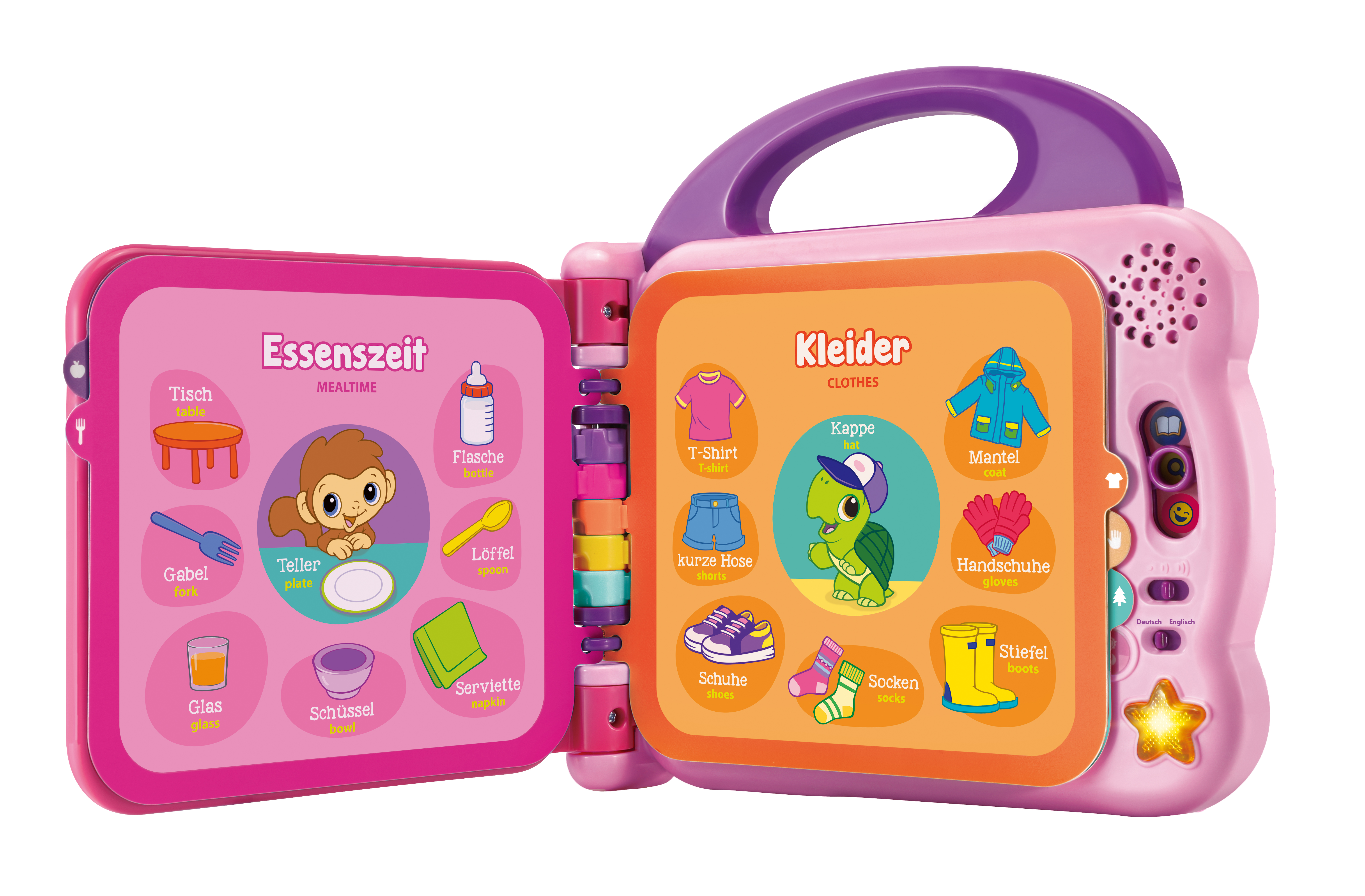 VTECH Mein 100-Wörter-Buch pink Lerncomputer, Mehrfarbig
