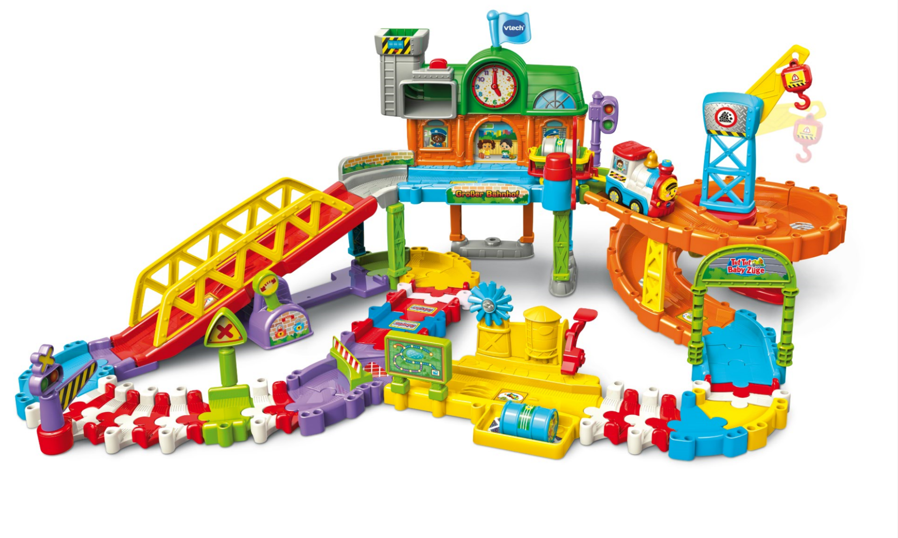 VTECH Tut Tut Baby Züge - Großer Bahnhof Spielzeugauto, Mehrfarbig