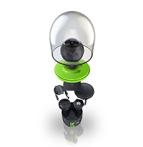 Cámara deportiva - NK 360Fly 4K, Sensor CMOS 12 MP, Vídeo 4K 360º, Zoom digital 4x, Wi-Fi, IP67, Negro