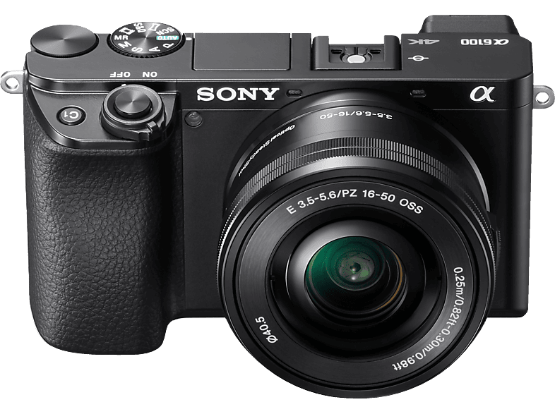 SONY Alpha 6100 Kit (ILCE-6100L) Systemkamera mit Objektiv 16-50 mm, 7,6 cm Display Touchscreen, WLAN