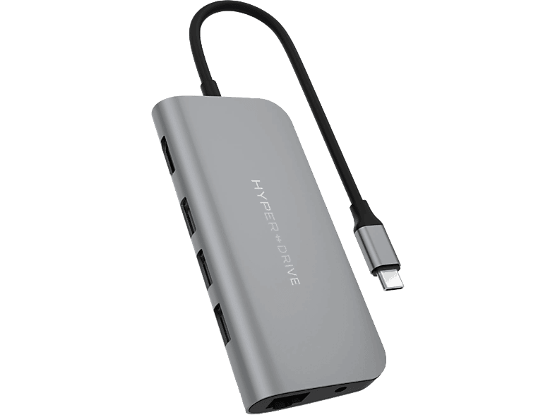 HYPER Power 9-in-1 USB-C Hub Grey (HD-30FGRAY)