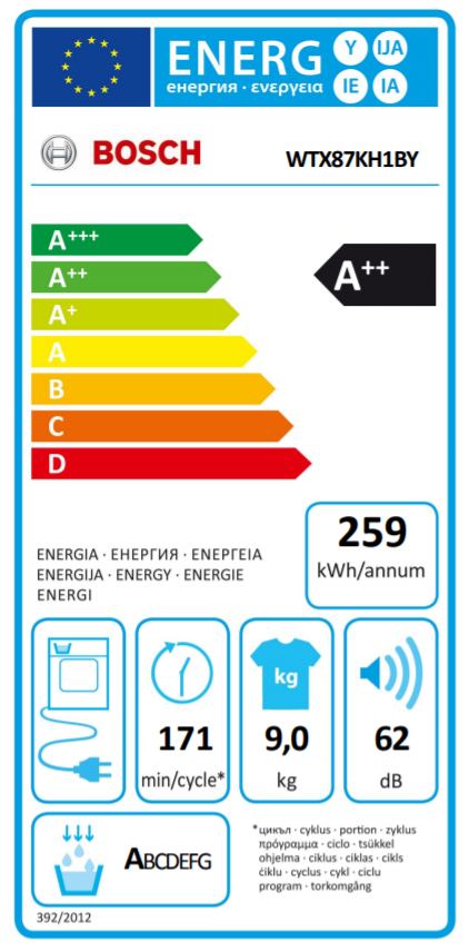 BOSCH WTX87KH1BY Serie8 Hőszivattyús kondenzációs szárítógép