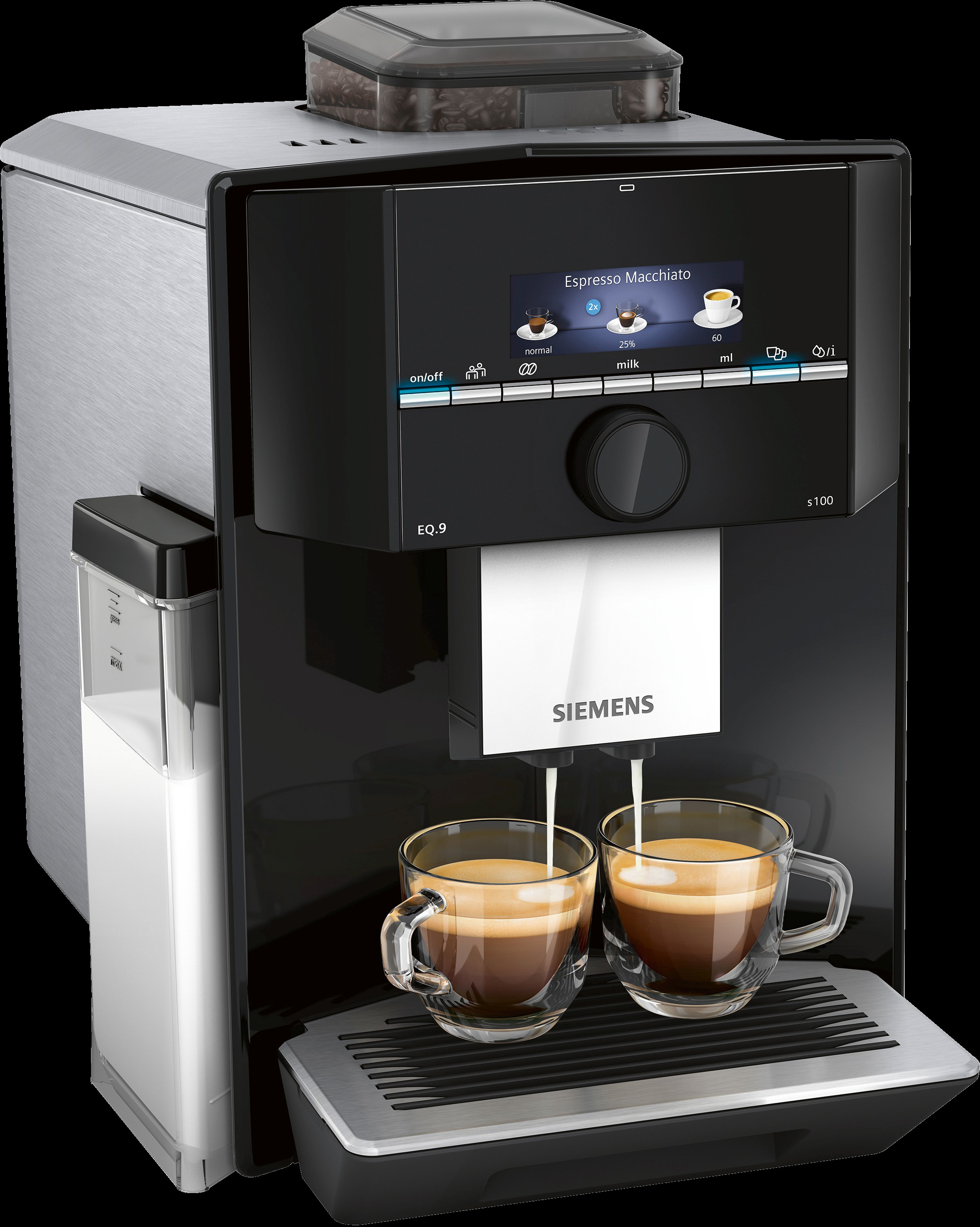 SIEMENS TI921509DE EQ.9 s100 Kaffeevollautomat Schwarz/Edelstahl