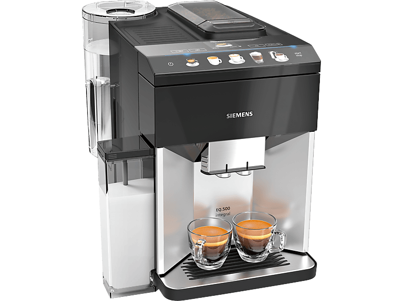 SIEMENS TQ503D01 EQ.500 integral Kaffeevollautomat Silber/Schwarz