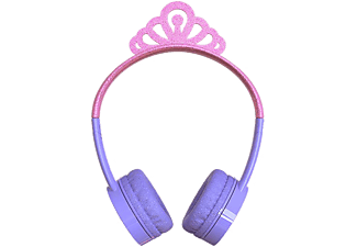 IFROGZ Little Rockerz Princess - Cuffie Bluetooth per bambini (On-ear, Viola/Rosa)