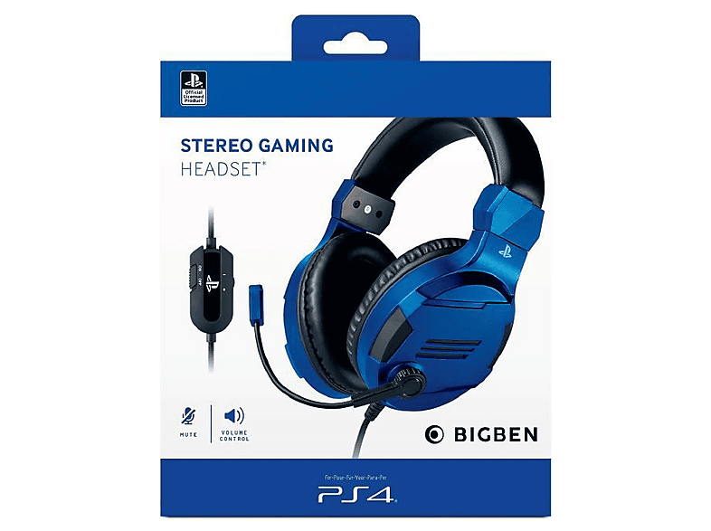Bigben Stereo Headset V3 blue mit Playstation Lizenz für PS4 — Foto 2 von 2