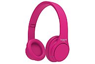 Auriculares inalámbricos - Vieta Pro Wave, De diadema, Bluetooth, Hasta 12 horas, Micrófono, Rosa