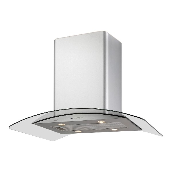 Campana - Cata Gamma 90, Isla, 3 velocidades, 294 W, 850 m3/h, 67 dB, 4x luces LED, Filtro metálico, Inox