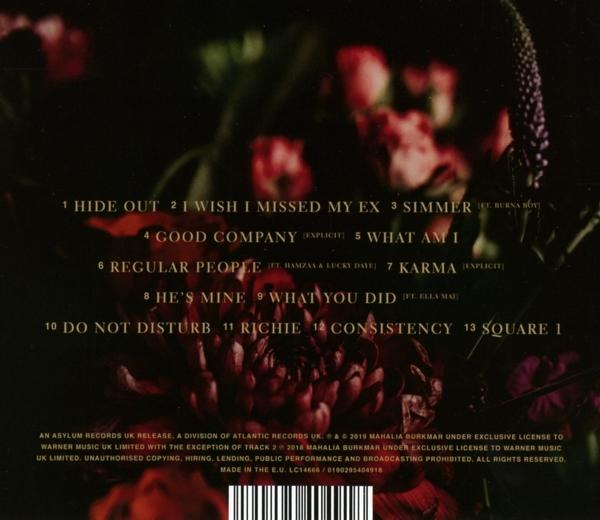 Albumhoes met bloemenachtergrond en tekst. Tracklist en artiestinformatie zijn zichtbaar.