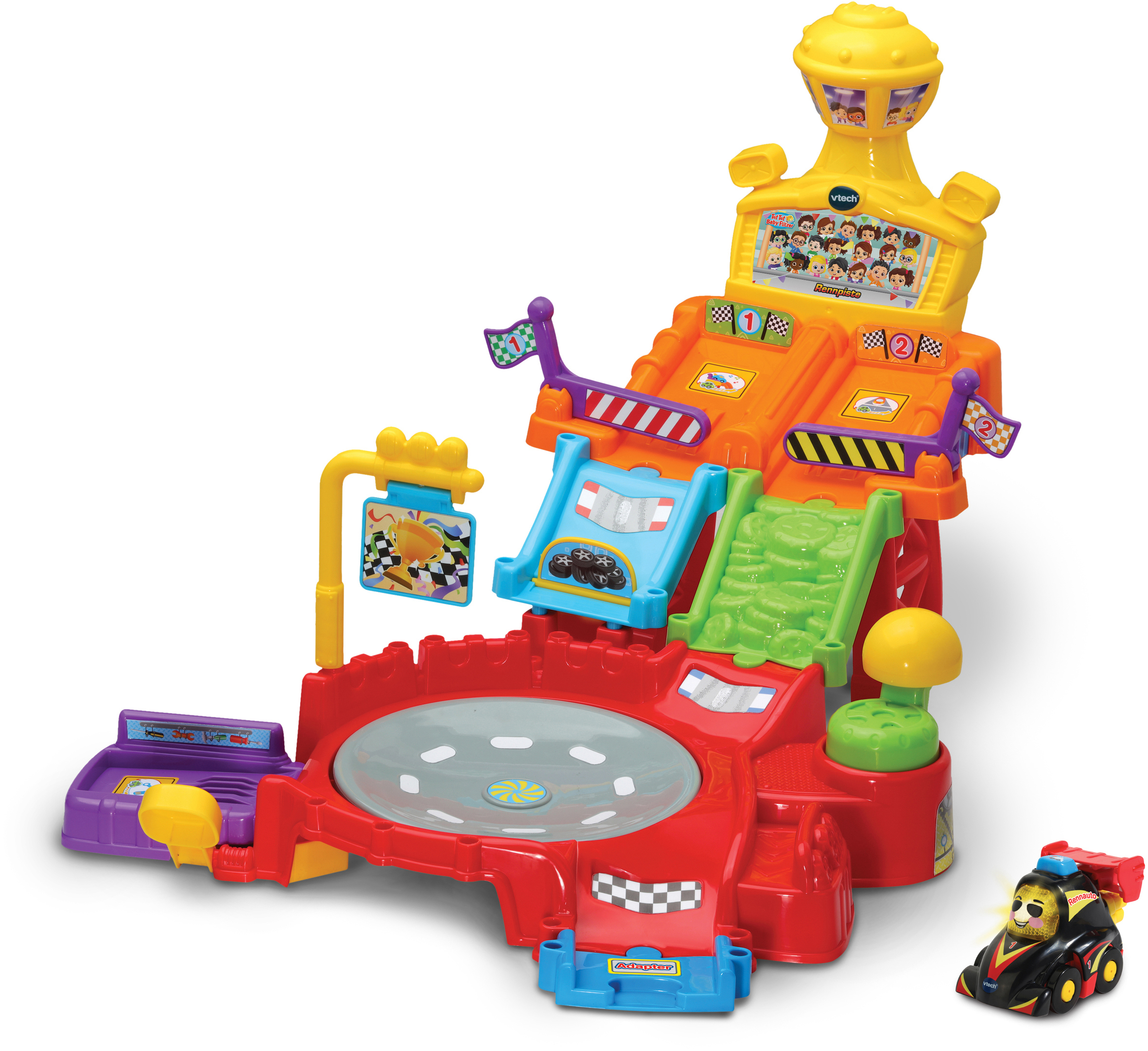 VTECH Tut Tut Baby Flitzer - Rennpiste Spielzeugauto, Mehrfarbig