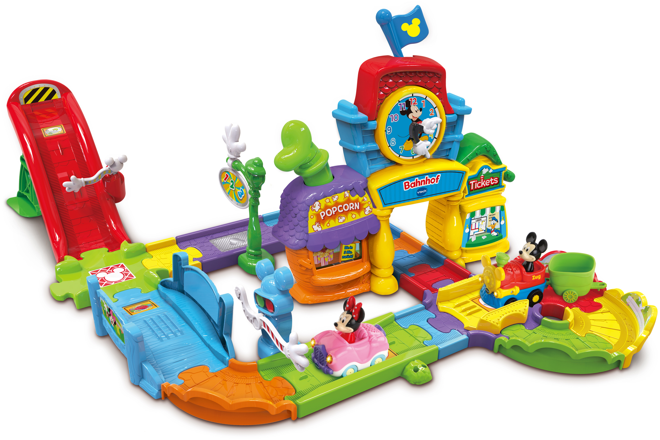 VTECH Tut Tut Baby Flitzer - Mickys Bahnhof Spielzeugbahnhof, Mehrfarbig