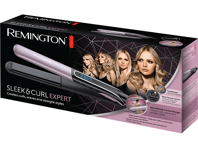 Remington S 6700 Sleek & Curl Expert Haarglätter (Keramik, Schwarz, Lila) — Foto 2 von 2