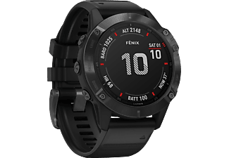GARMIN Fenix 6 Pro Smartwatch Metall Silikon, 125-208 mm, Schwarz