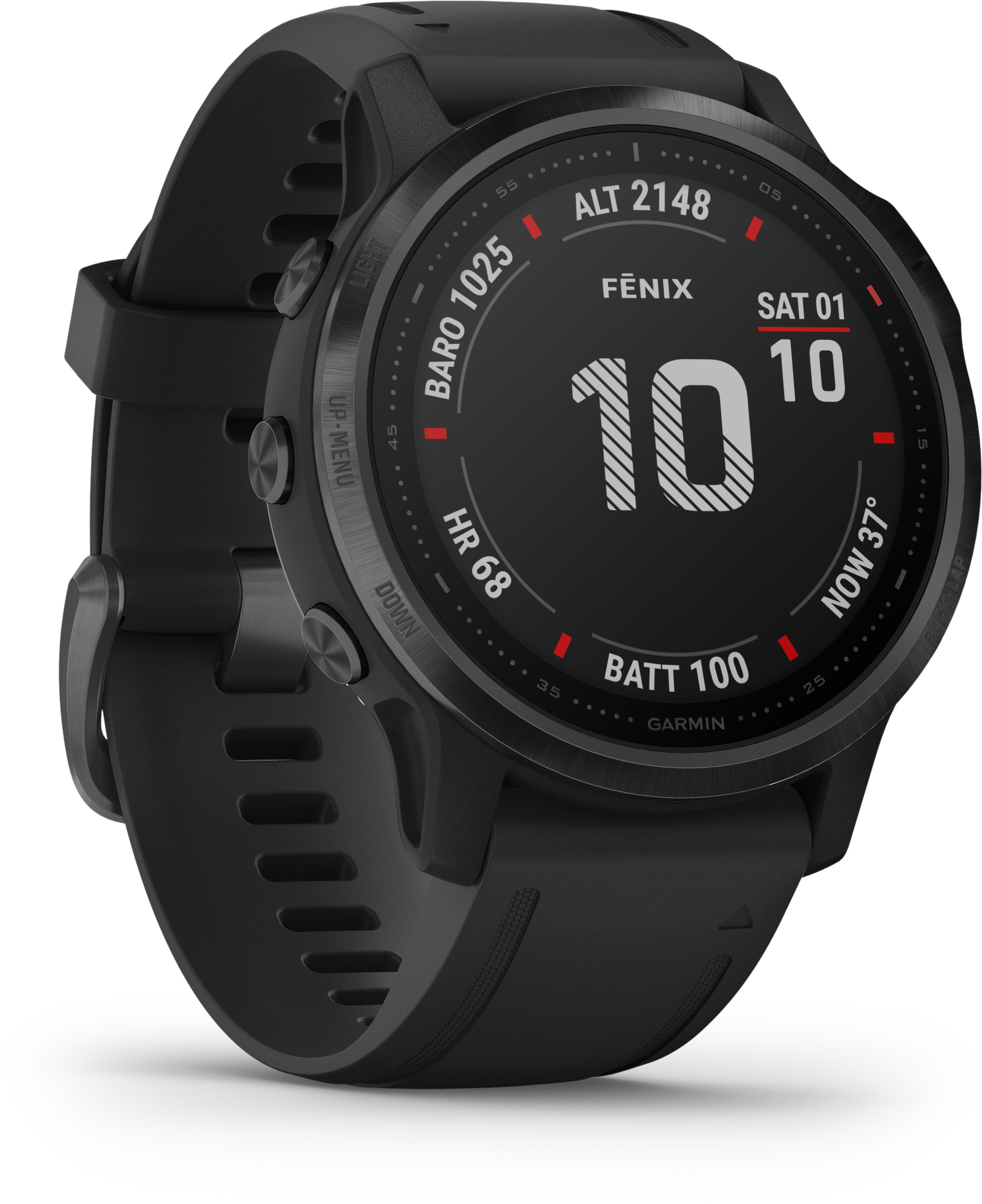 GARMIN Fenix 6s Pro Smartwatch Metall Silikon, 108-182 mm, Schwarz