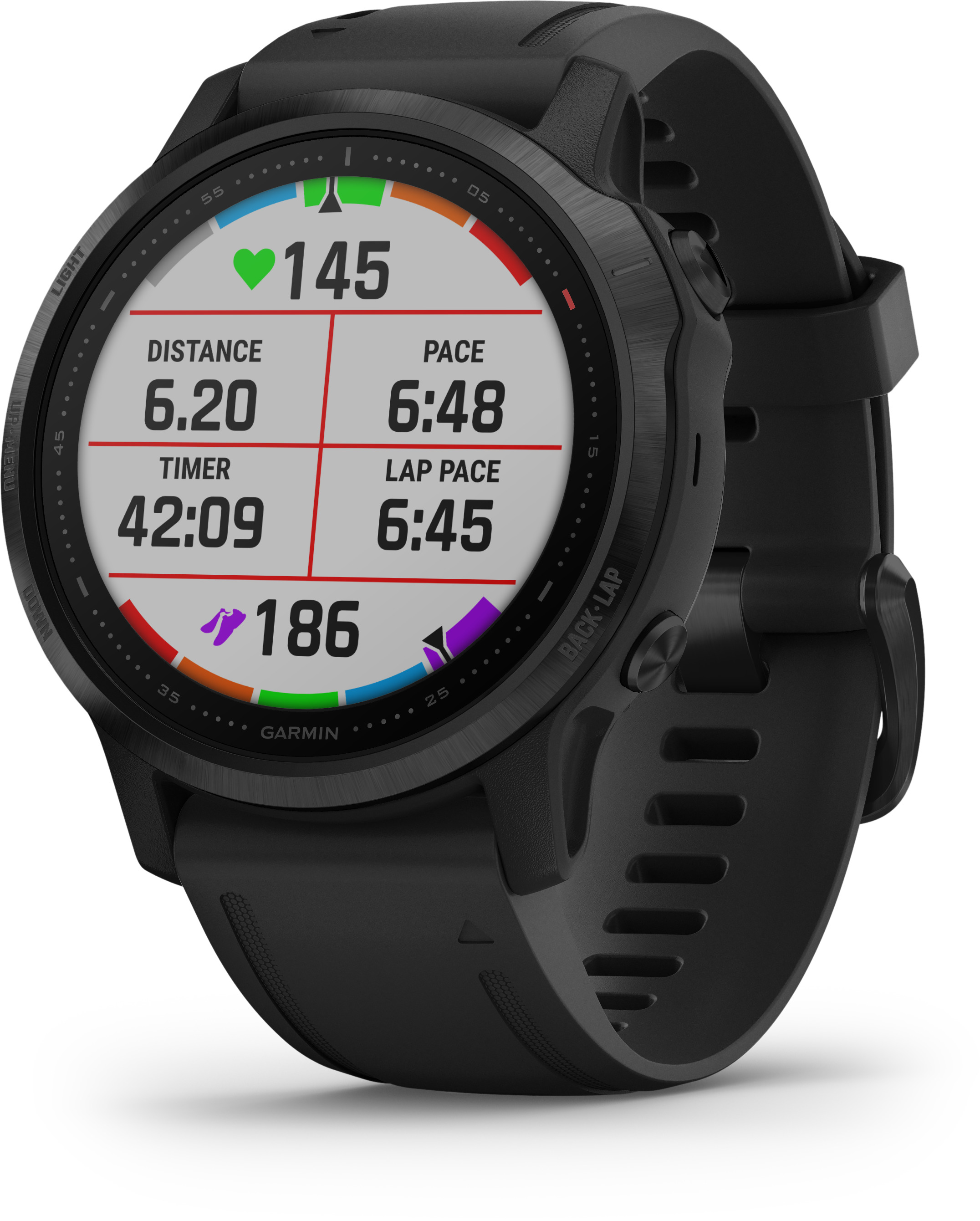 GARMIN Fenix 6s Pro Smartwatch Metall Silikon, 108-182 mm, Schwarz