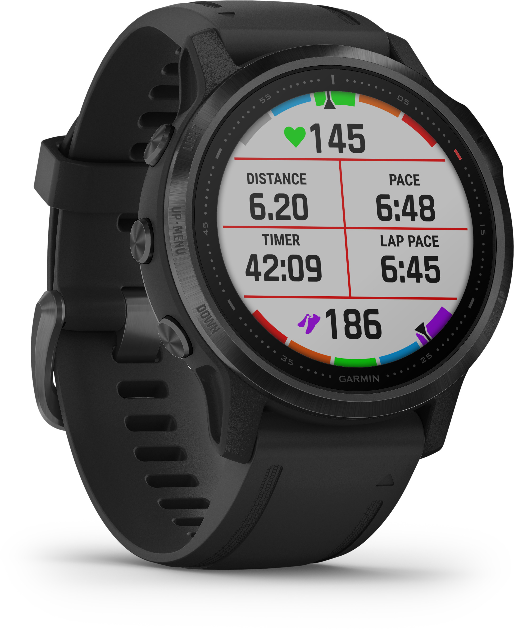 GARMIN Fenix 6s Pro Smartwatch Metall Silikon, 108-182 mm, Schwarz