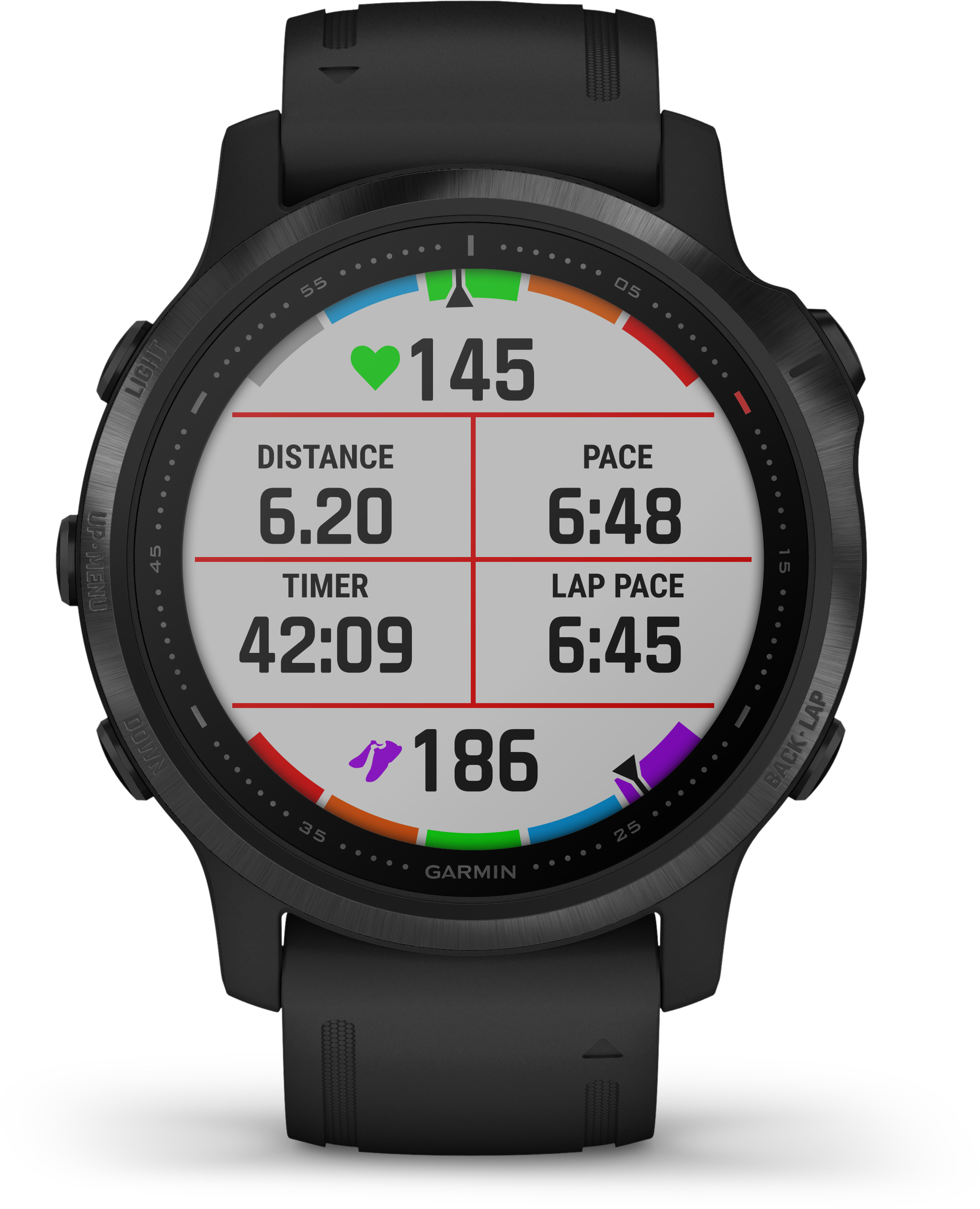 GARMIN Fenix 6s Pro Smartwatch Metall Silikon, 108-182 mm, Schwarz