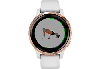 GARMIN Vivoactive 4S  Smartwatch Polymer Silikon, 110-175 mm, Weiß/Rosegold