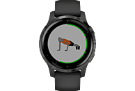 GARMIN Vivoactive 4S  Smartwatch Polymer Silikon, 110-175 mm, Schwarz/Schiefergrau