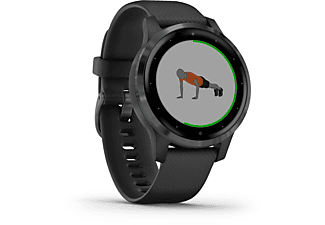 GARMIN Vivoactive 4S  Smartwatch Polymer Silikon, 110-175 mm, Schwarz/Schiefergrau