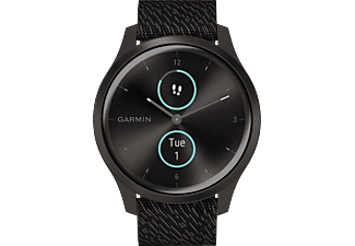 GARMIN Vivomove Style Smartwatch Aluminium Nylon, k.A., Schwarz