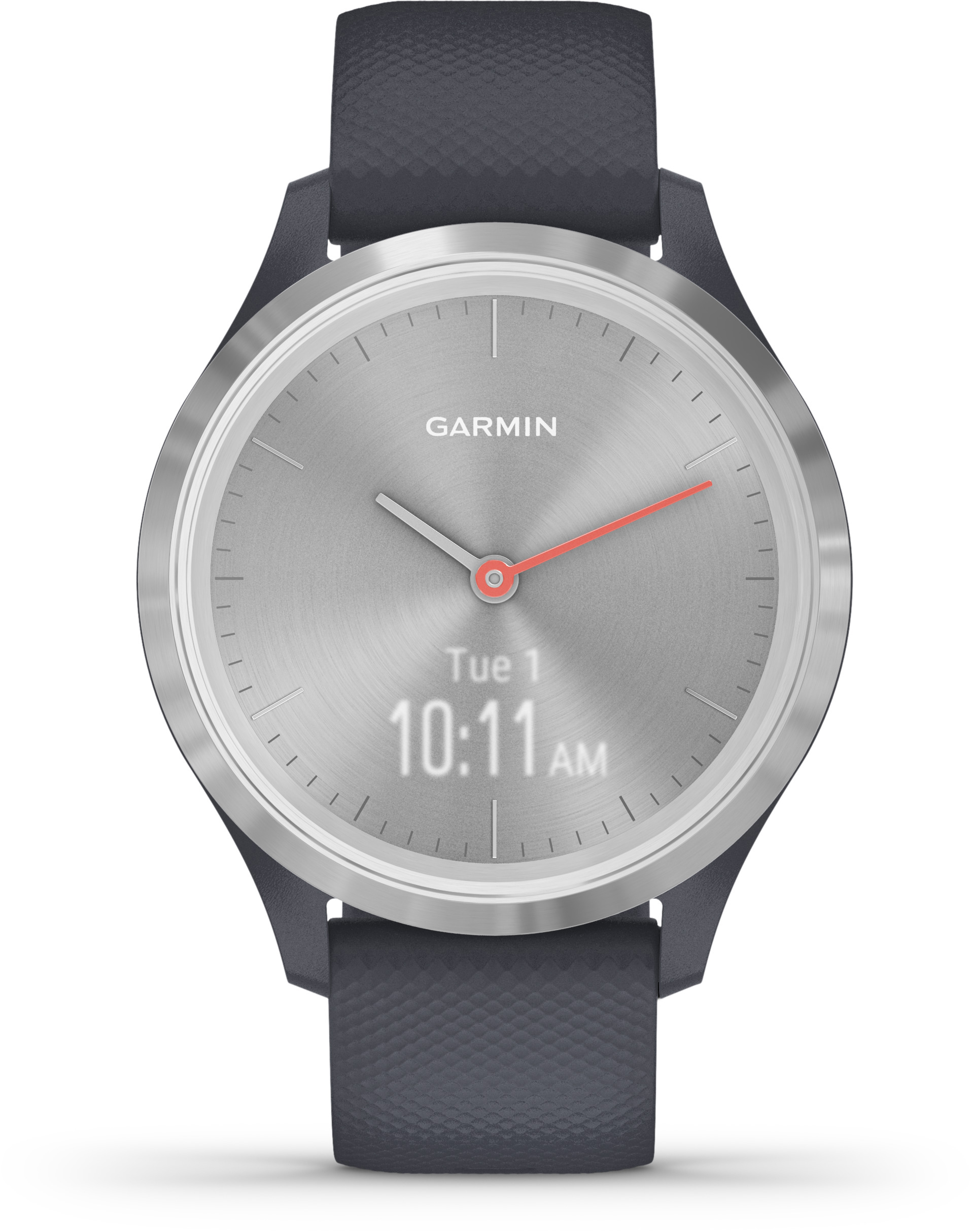 GARMIN Hybrid Smartwatch Vivomove 3s mit analogen Zeigern, silber/granitblau (010-02238-00)
