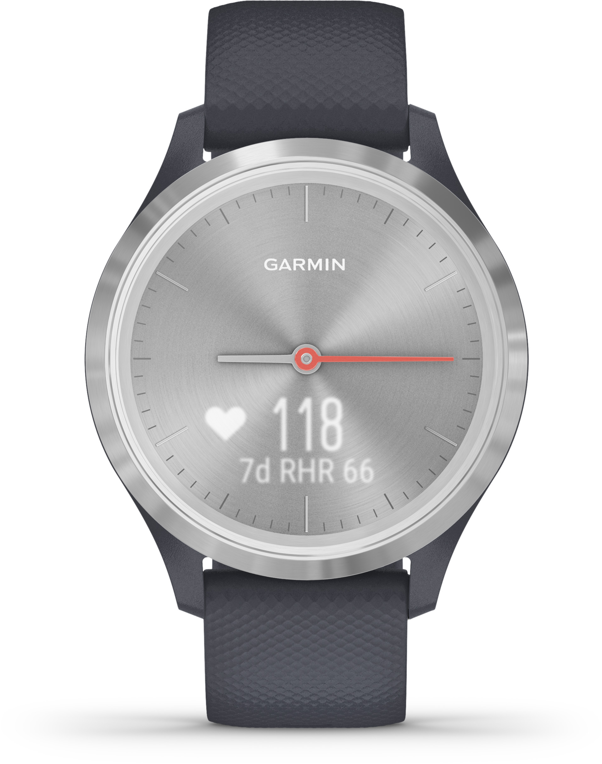 GARMIN Hybrid Smartwatch Vivomove 3s mit analogen Zeigern, silber/granitblau (010-02238-00)
