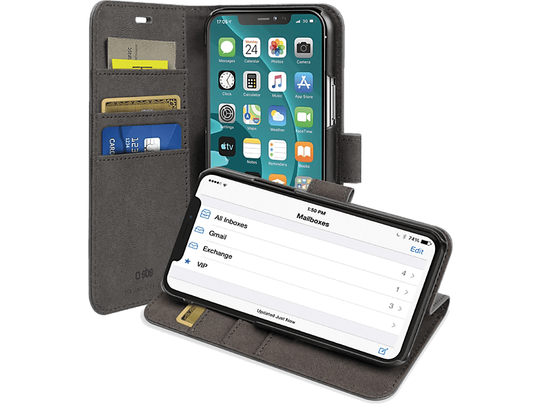 SBS Flip cover Wallet Case Stand iPhone 11 Pro Zwart (TEBKWALIP6119K)