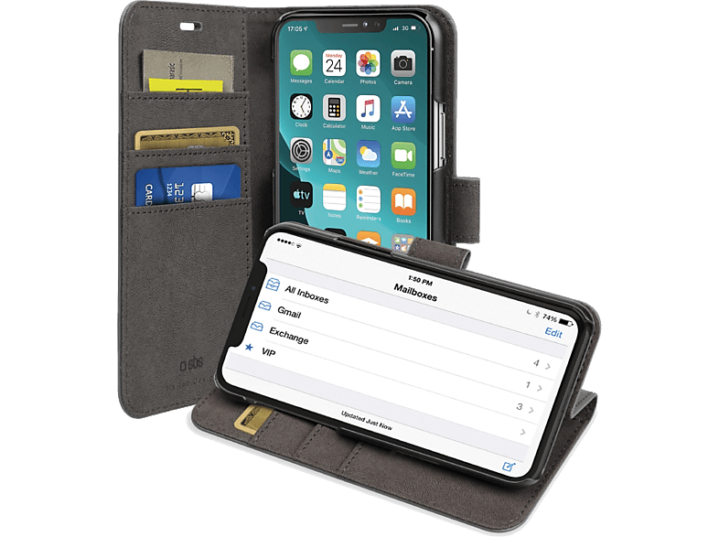 SBS Flip cover Wallet Case Stand iPhone 11 Pro Zwart (TEBKWALIP5819K)