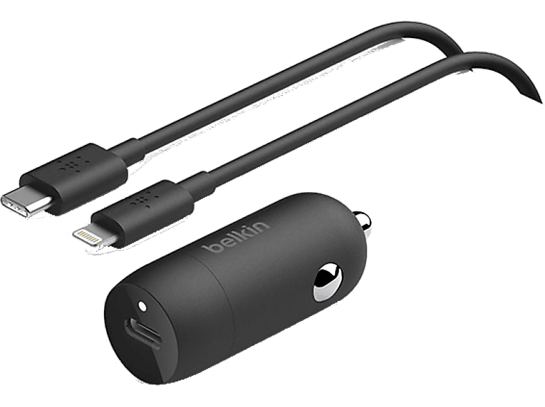 BELKIN Autolader Boost Charge 18 W + USB-C/Lightning-kabel Zwart (F7U099BT04-BLK)