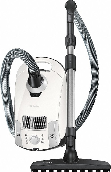 Aspirador con bolsa - Miele Compact C1 Ecoline, 550 W, 3,5 L, 79 dB, Cepillo para suelo, Blanco loto