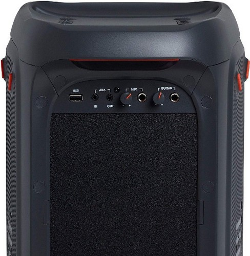 Altavoz gran potencia - JBL PartyBox 100, 160 W, Bluetooth, Bass Boost, Autonomía 12 h, USB, Aux, Negro