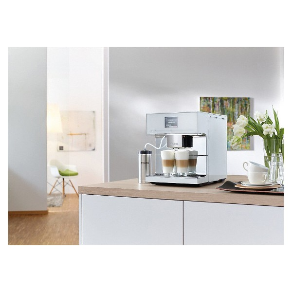 Cafetera superautomática - Miele CM7550, CM Touch, AromaticSystem, OneTouch for Two, Wi-Fi, Blanco