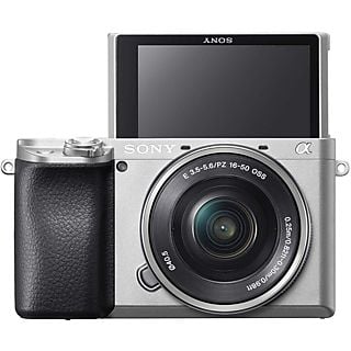 SONY Systemkamera Alpha 6100 silber mit Objektiv AF E 16-50mm 3.5-5.6 OSS PZ (ILCE-6100LS)