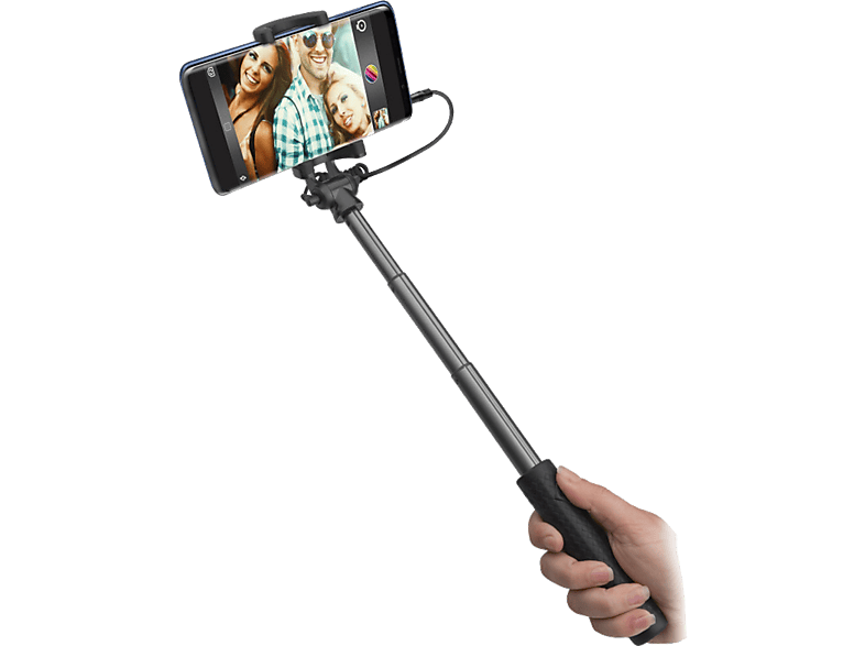 SBS Telescopische selfie-stick met kabel (TESELFIEWIREDALRUBK)