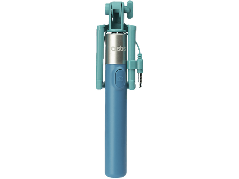 SBS Telescopische selfie-stick met kabel Blauw (TEPOPSELFIEB)