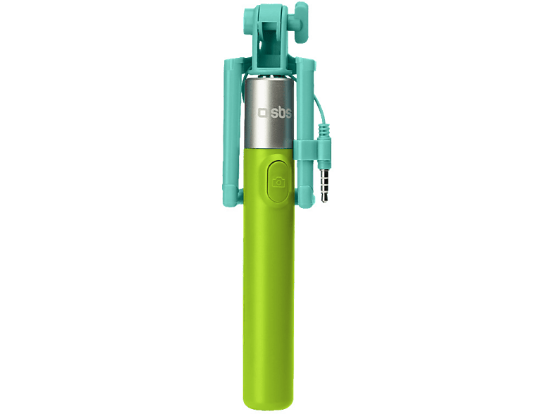 SBS Telescopische selfie-stick met kabel Groen (TEPOPSELFIEG)