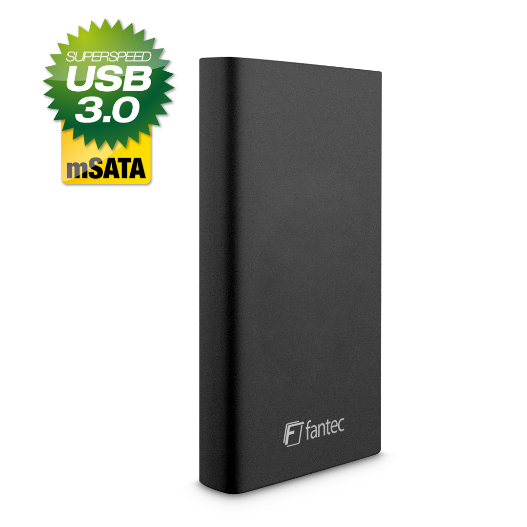 FANTEC ALU30mSATA, Schwarz