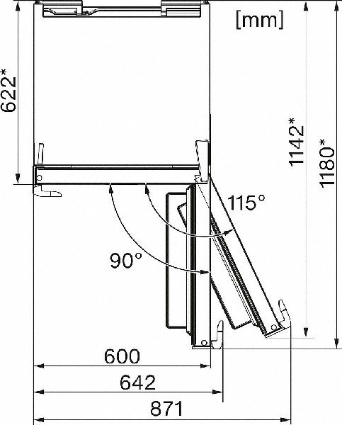 Frigorífico una puerta - Miele K 28202 D EDT/CS, 185 cm, 381 litros