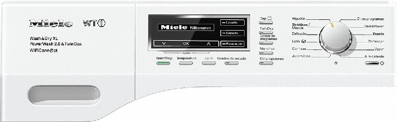 Lavadora carga frontal - Miele WTZH 730 WPM, 8 kg, 1.600 rpm, SingleWash, Autodosificación