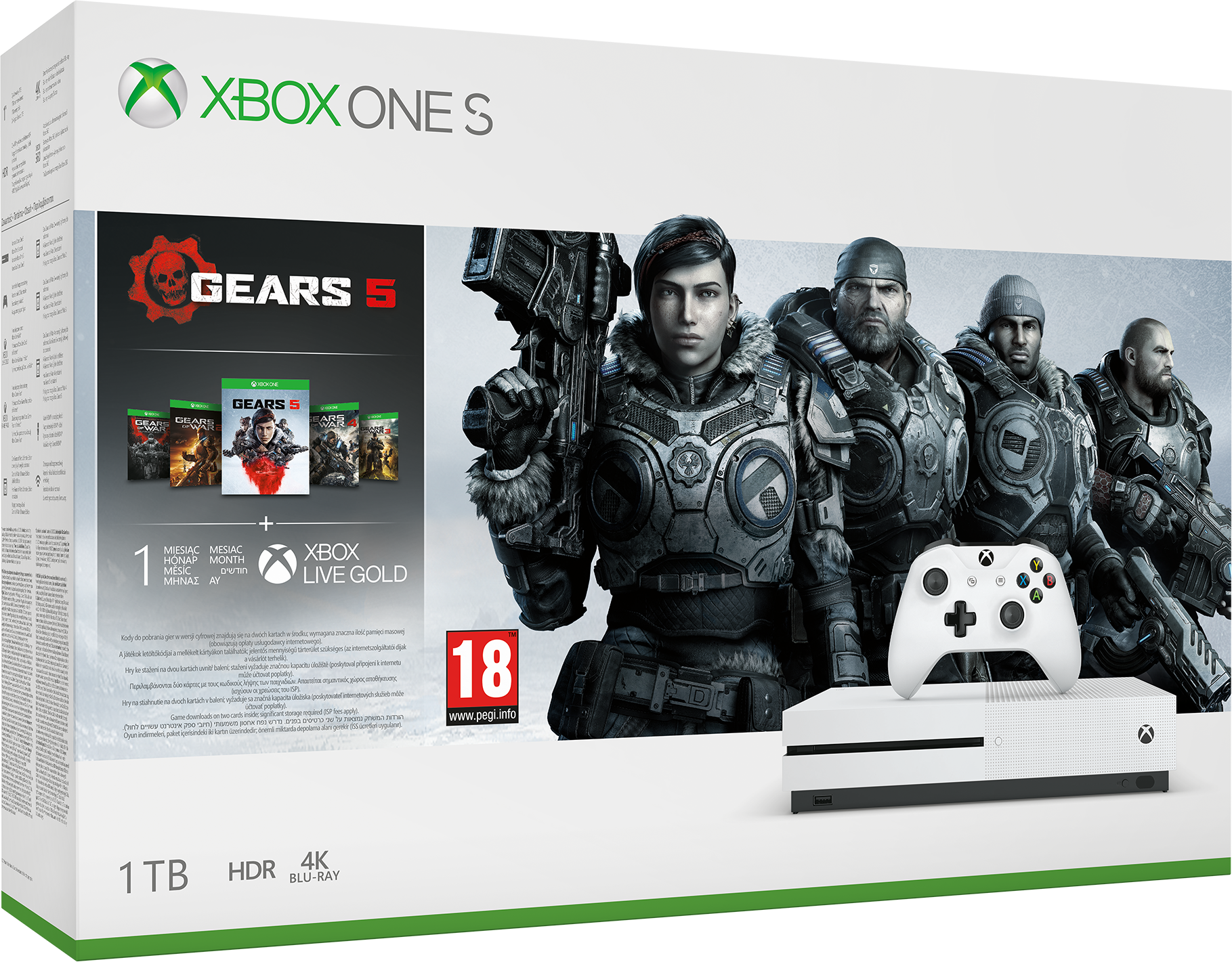 MICROSOFT Xbox One S 1TB + Gears 5