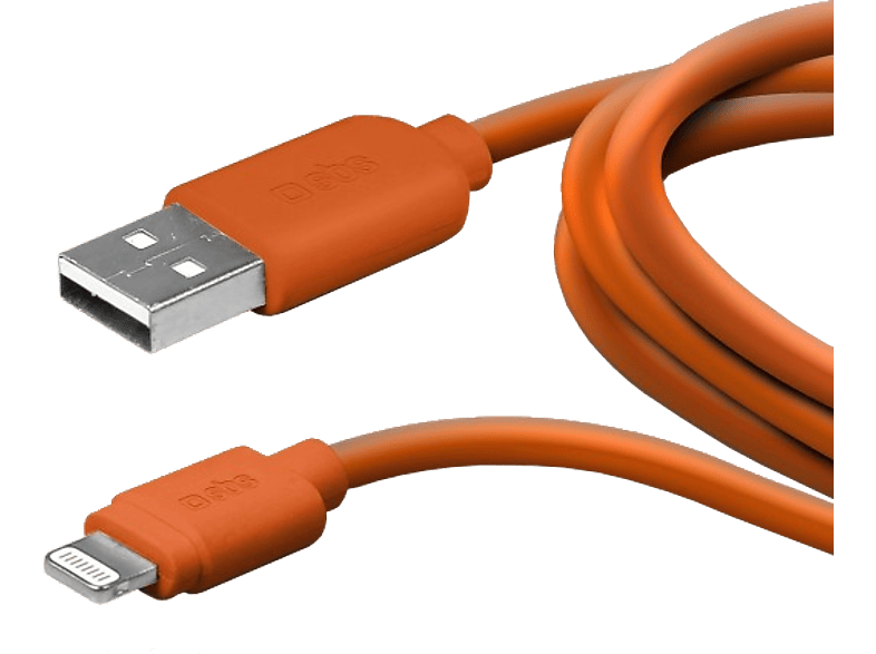 SBS Lightning - USB-kabel 1 m Oranje (TECABLEUSBIP5O)