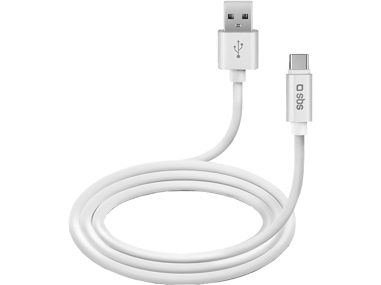 SBS USB-C - USB-A-kabel 1 m Wit (TECABLPOLOTYPECW)