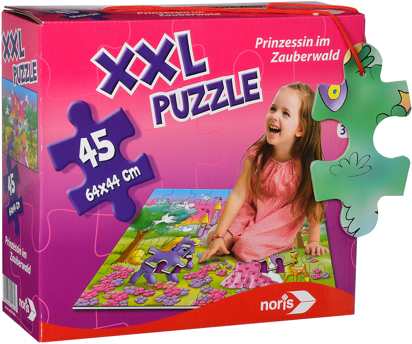 NORIS XXL Puzzle Zauberwald Mehrfarbig Puzzle Prinzessin im