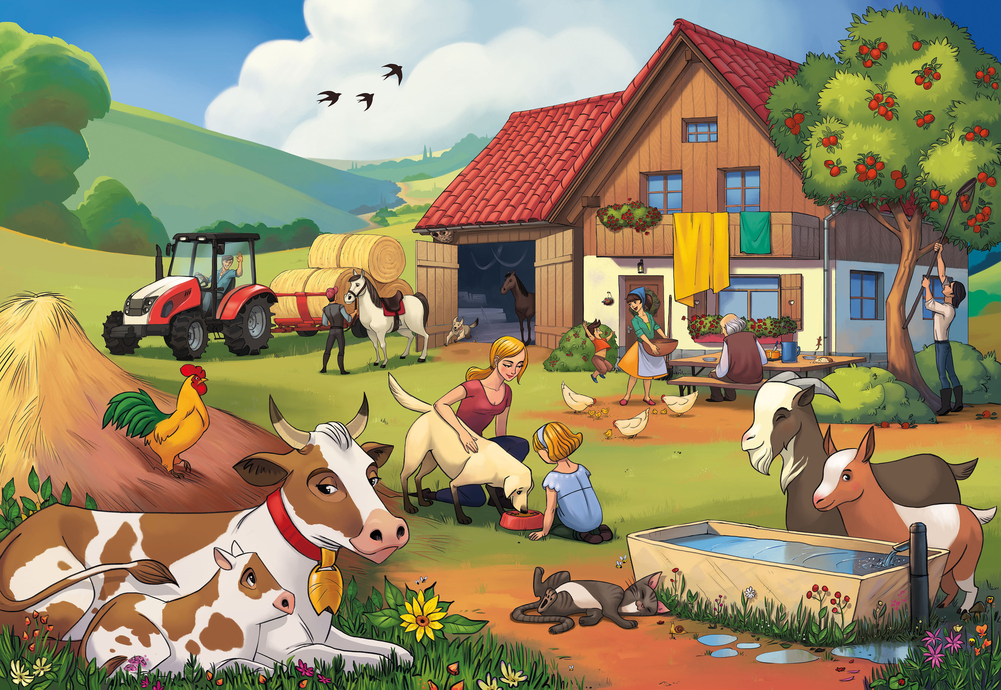 NORIS XXL Puzzle Urlaub auf dem Bauernhof Puzzle