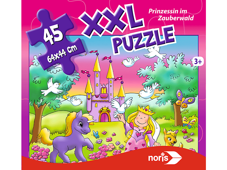 NORIS XXL Puzzle Prinzessin im Zauberwald Puzzle Mehrfarbig