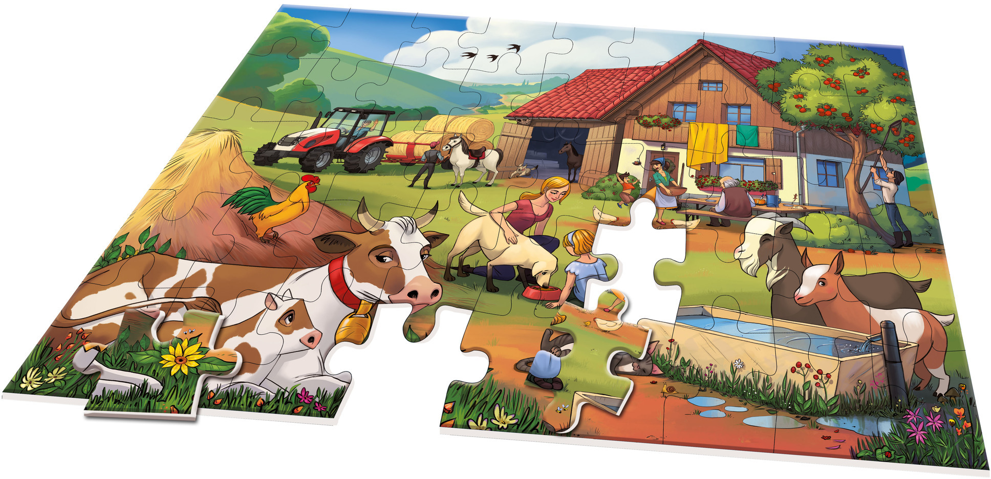 NORIS XXL Puzzle Urlaub auf dem Bauernhof Puzzle