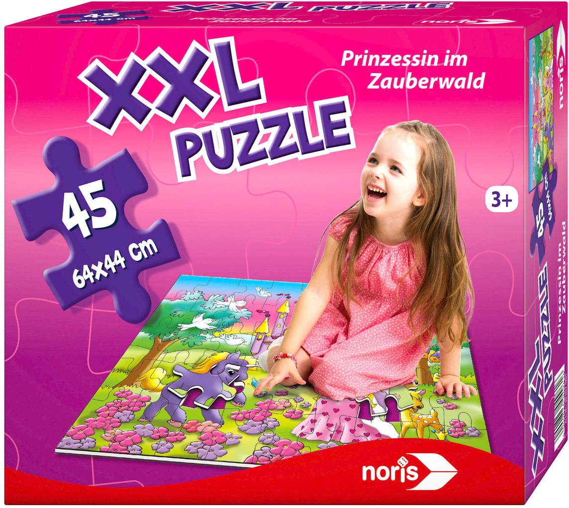 Mehrfarbig XXL Puzzle im NORIS Zauberwald Prinzessin Puzzle