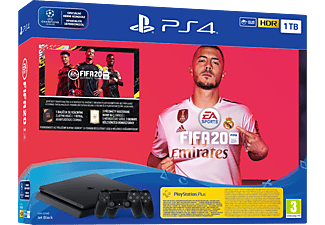 SONY PlayStation 4 Slim 1TB 2 db DualShock 4 kontrollerrel + FIFA 20